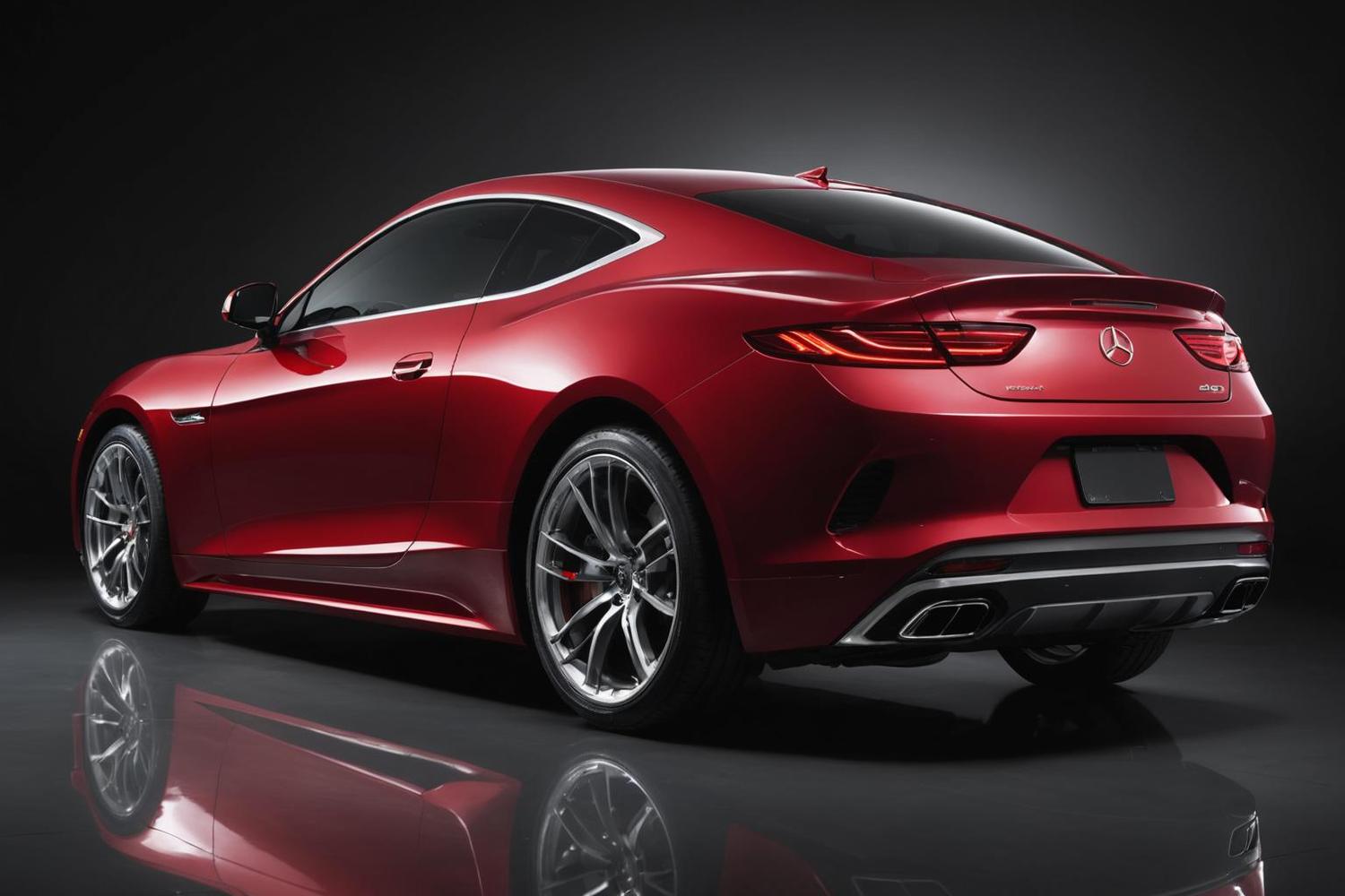 Finished red coupe